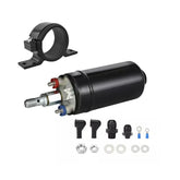 380LPH Inline External Electric High Pressure Fuel Pump w/ Mounting Bracket Kit